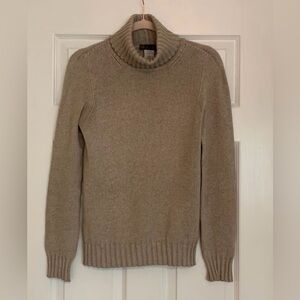 Loro Piana cashmere silk turtleneck sweater, sand, 46